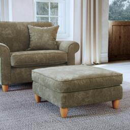 Rackhams Abingdon Footstool - Winter Moss - thumbnail 1