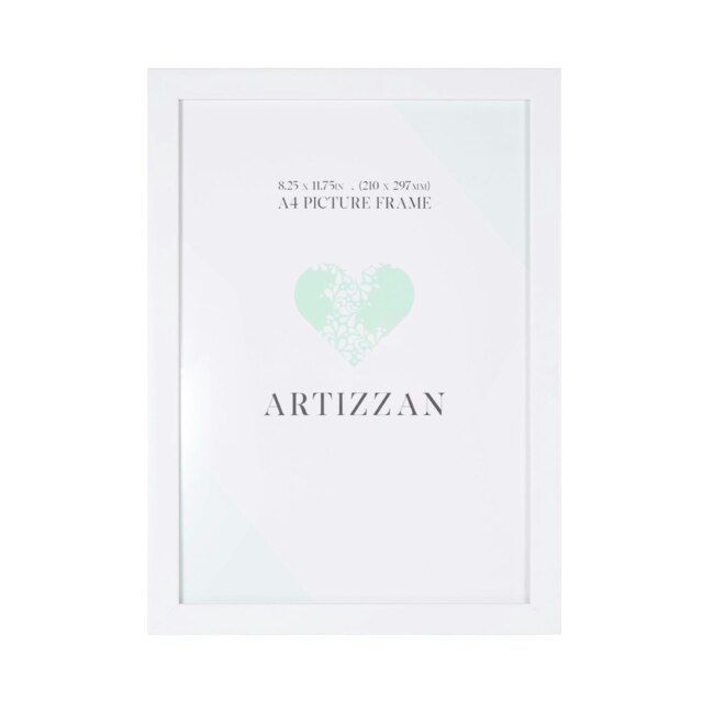 Rackhams Modern and Chic Mat White Wood Effect A4 Certificate Frame for Wall or Table - image 1