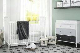 Rackhams Poppy 3 DRW Dresser with Changer White/Grey - White - thumbnail 3