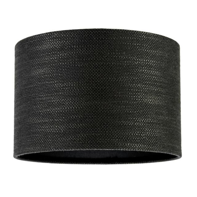 Rackhams Designer Bobbled and Textured Linen Lamp Shade in Graphite Black - image 1
