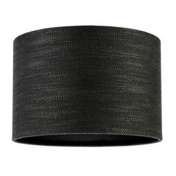 Rackhams Designer Bobbled and Textured Linen Lamp Shade in Graphite Black