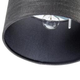 Rackhams Designer Bobbled and Textured Linen Lamp Shade in Graphite Black - thumbnail 5