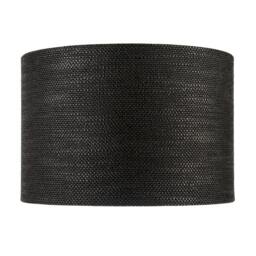 Rackhams Designer Bobbled and Textured Linen Lamp Shade in Graphite Black - thumbnail 4