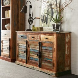 Rackhams Dahila Reclaimed Boat Large Sideboard - Wood - 1 - thumbnail 1