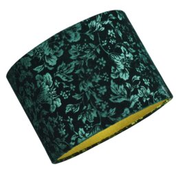 Rackhams Floral Decorated Forest and Emerald Green Velvet Fabric Shade with Inner Lining - thumbnail 2