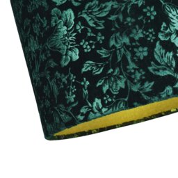 Rackhams Floral Decorated Forest and Emerald Green Velvet Fabric Shade with Inner Lining - thumbnail 3