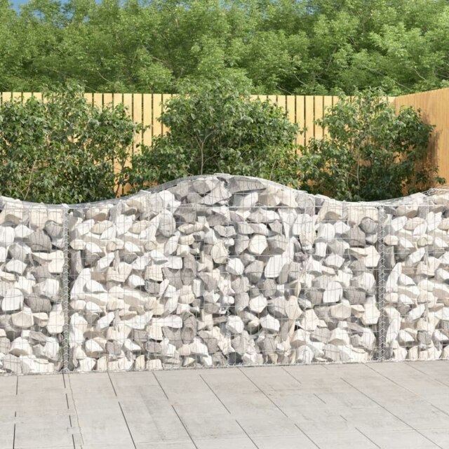Rackhams Arched Gabion Basket 200x50x100/120 cm Galvanised Iron