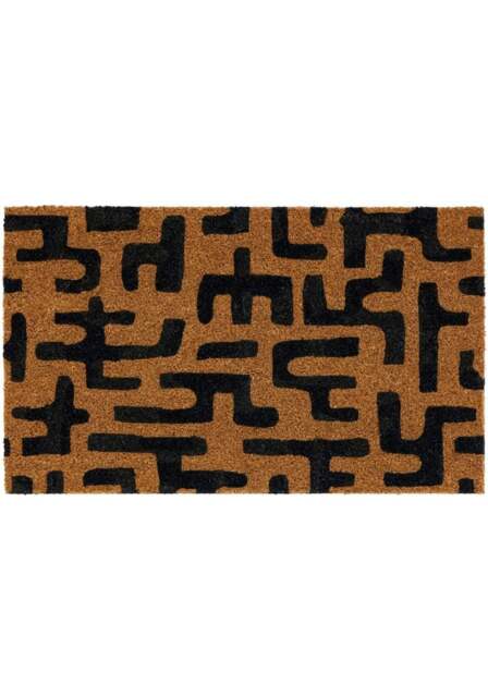 Rackhams Eco-Friendly Abstract Coir Doormat - 45x75 cm - image 1