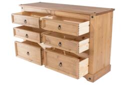 Rackhams Corona 3 + 3 Drawer Wide Chest - grey wax - thumbnail 4