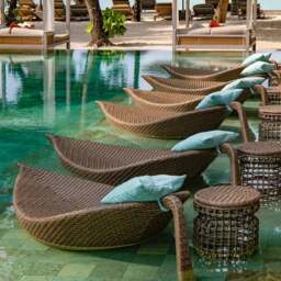 Rackhams Escobar Garden Outdoor Sun Lounger, Rattan - Khaki - Size 1 ( Width 65cm ) - thumbnail 5
