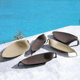 Rackhams Escobar Garden Outdoor Sun Lounger, Rattan - Khaki - Size 1 ( Width 65cm ) - thumbnail 4