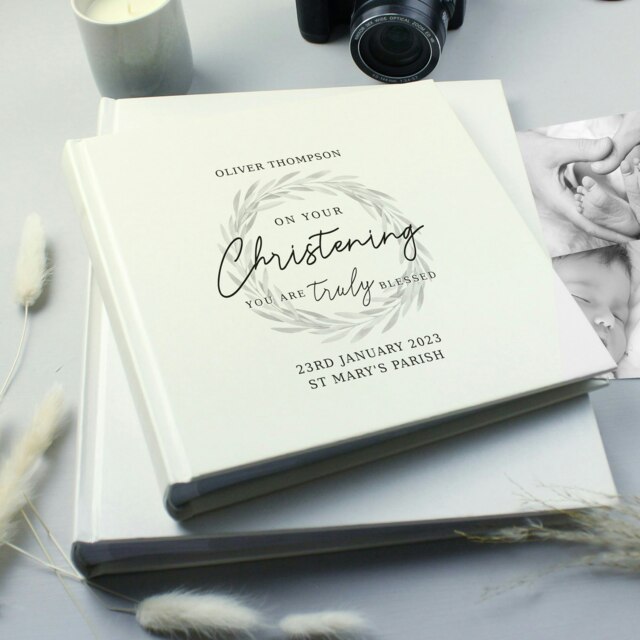 Rackhams Personalised Truly Blessed Christening Square Photo Album - image 1