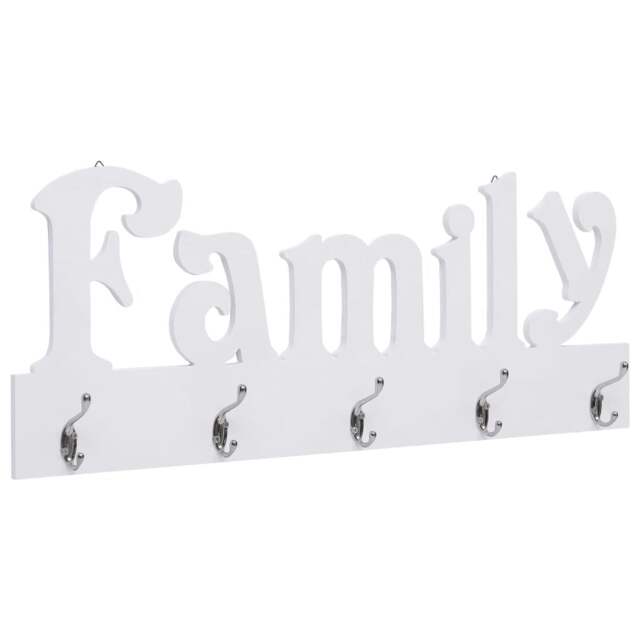 Rackhams Wall Mounted Coat Rack FAMILY 74x29.5 cm