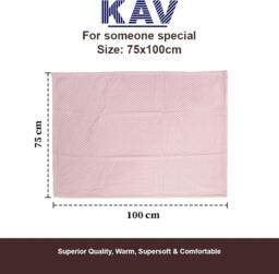 Rackhams Premium Fleece Baby Wrap Blanket - All-Season Comfort, Sustainable and Breathable, 75x100 cm, Easy Wash, Lightweight for Newborns, Infants, Babies - Pink - thumbnail 5