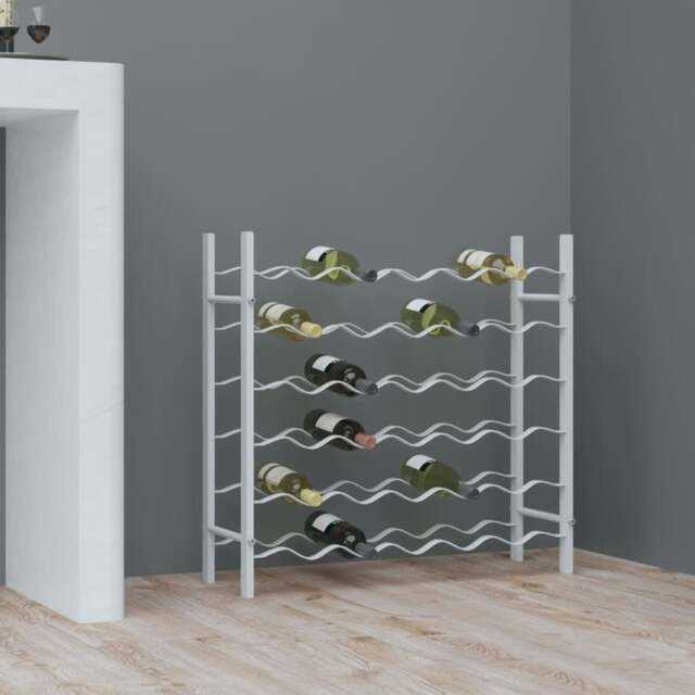 Rackhams Wine Rack for 36 Bottles White Metal