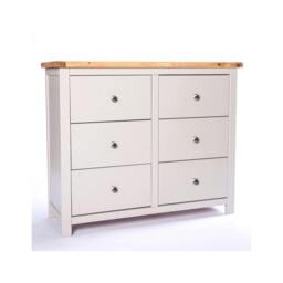 Rackhams Argenta 6 Drawer Chest of Drawers Chrome Knob - Light Grey - thumbnail 2