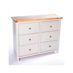 Rackhams Argenta 6 Drawer Chest of Drawers Chrome Knob - Light Grey - thumbnail 3