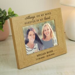 Rackhams Personalised Memorial Always In My Heart 6x4 Wooden Photo Frame - thumbnail 4