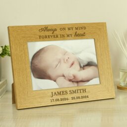 Rackhams Personalised Memorial Always In My Heart 6x4 Wooden Photo Frame - thumbnail 2