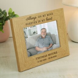 Rackhams Personalised Memorial Always In My Heart 6x4 Wooden Photo Frame