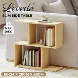 Rackhams Slim Sofa Side Table Narrow End Accent Table 3 Tier for Living Room 20cm - thumbnail 2
