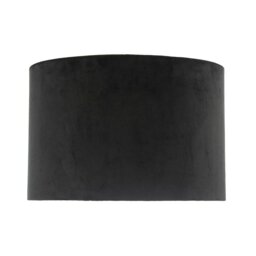 Rackhams Black Velvet Lamp Shade with Inner Leopard Print Satin Shimmer Lining - thumbnail 4