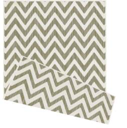Rackhams Duo Weave Outdoor Beige Rug Chevron - 160X230 cm