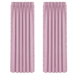 "Rackhams Pink Pom Pom Curtains for Nursery & Baby Girls Room  2 Panels - 46""x72""" - thumbnail 1