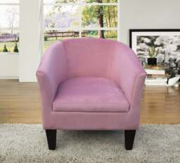Rackhams Brushed Velvet Tub Chair - A Chic and Comfortable Accent Piece for Your Living Room - Blue - thumbnail 4
