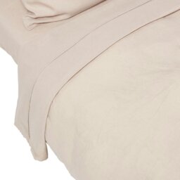 Rackhams French Flax Linen Flat Sheet - Navy Blue - Super King - thumbnail 6