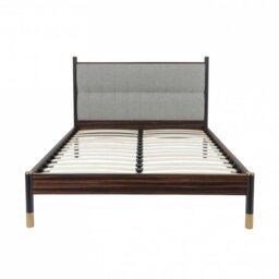 Rackhams Bali Kingsize Bed frame - Ebony Veneer / Grey Fabric - thumbnail 2