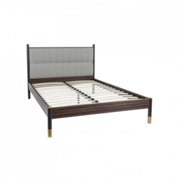 Rackhams Bali Kingsize Bed frame - Ebony Veneer / Grey Fabric - thumbnail 4