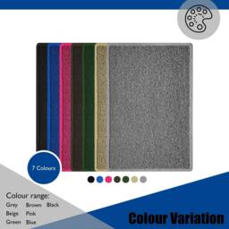"Rackhams ""Star"" Embossed Loofah Textured Spaghetti Doormat - Brown - 75cm x 44cm - Yes (Suitable for Indoors)" - thumbnail 5
