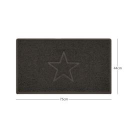 "Rackhams ""Star"" Embossed Loofah Textured Spaghetti Doormat - Brown - 75cm x 44cm - Yes (Suitable for Indoors)" - thumbnail 1