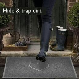 "Rackhams ""Star"" Embossed Loofah Textured Spaghetti Doormat - Brown - 75cm x 44cm - Yes (Suitable for Indoors)" - thumbnail 4