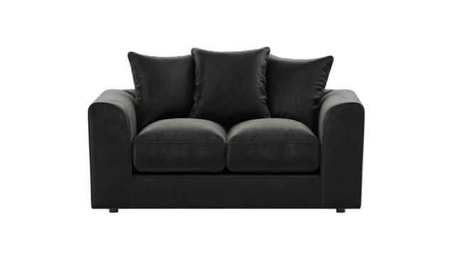 Rackhams Glitz Living Room Furniture Range - Black - 2 Seater - image 1