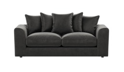 Rackhams Glitz Living Room Furniture Range - Black - 2 Seater - thumbnail 3