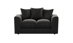 Rackhams Glitz Living Room Furniture Range - Black - 2 Seater