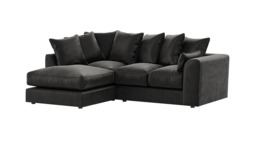 Rackhams Glitz Living Room Furniture Range - Black - 2 Seater - thumbnail 5