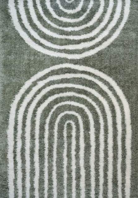 Rackhams Moodi Shaggy Green Reverie Rug - 200X290 cm - image 1