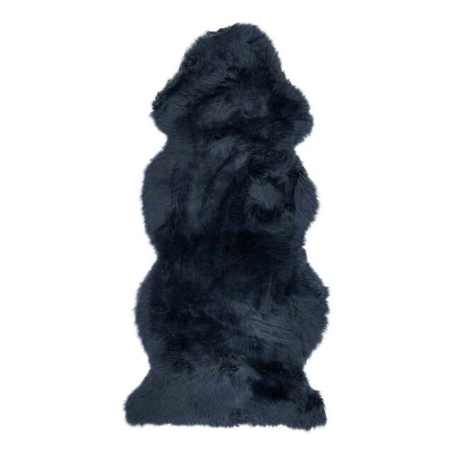 Rackhams New Zealand Sheepskin - Long Wool - Rug 135 cm - Navy - image 1