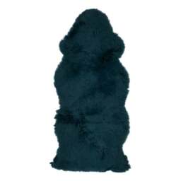 Rackhams New Zealand Sheepskin - Long Wool - Rug 135 cm - Navy - thumbnail 5