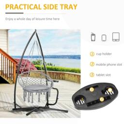 Rackhams Hammock Chair Stand Only Construction Heavy Duty Metal C-Stand for Hanging Hammock Chair Porch Swing Indoor or Outdoor Use - thumbnail 5