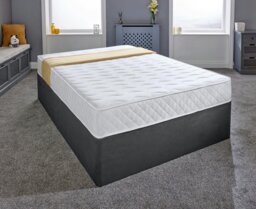"Rackhams Diamond Wave Innerspring Mattress - 9"" Deep, Medium Comfort - White - 1 - European Double Mattress (140cm x 200cm)" - thumbnail 1