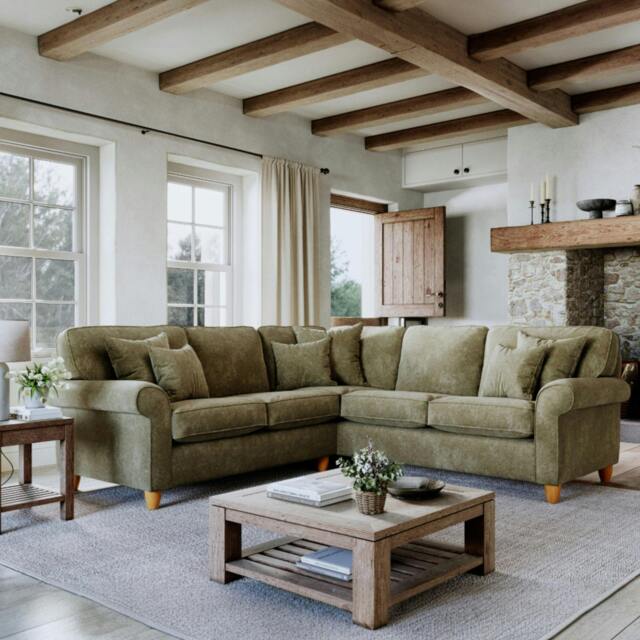 Rackhams Abingdon Large Corner Sofa - Winter Moss - image 1