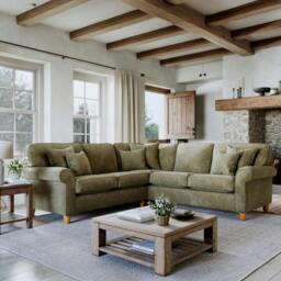 Rackhams Abingdon Large Corner Sofa - Winter Moss - thumbnail 1