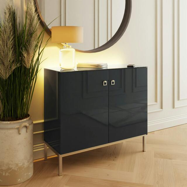 Rackhams Frank Olsen Lyra Tall sideboard - Midnight Onyx Black - image 1