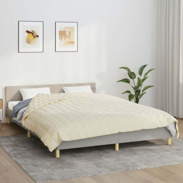 Rackhams Weighted Blanket Light Cream 200x220 cm 9 kg Fabric