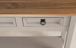 Rackhams Grey Solid Pine Sideboard – 3-Drawer Rustic Cabinet - thumbnail 6