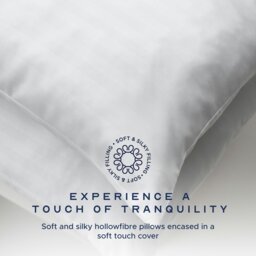 Rackhams Scandinavian Hollowfibre Medium Support Pillow - Medium - 4 - thumbnail 4